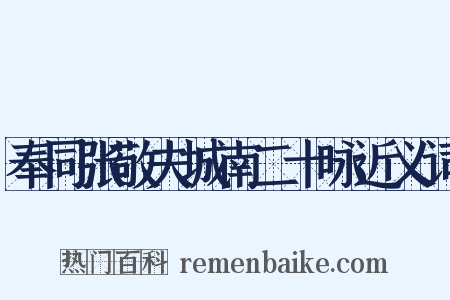 奉同张敬夫城南二十咏近义词是什么意思的图片